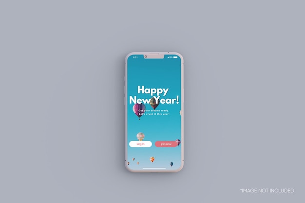 Minimalist smartphone clay mockup