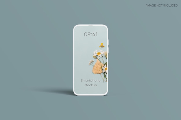 Minimalist smartphone clay mockup