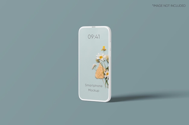 Minimalist smartphone clay mockup