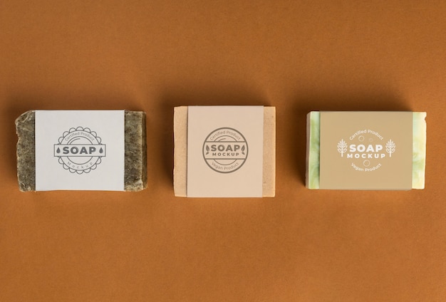 Minimalist soap composition mockup