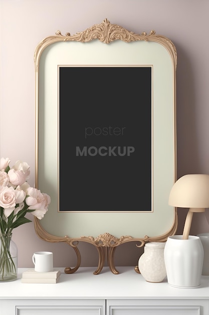 Minimalist theme with mockup frames