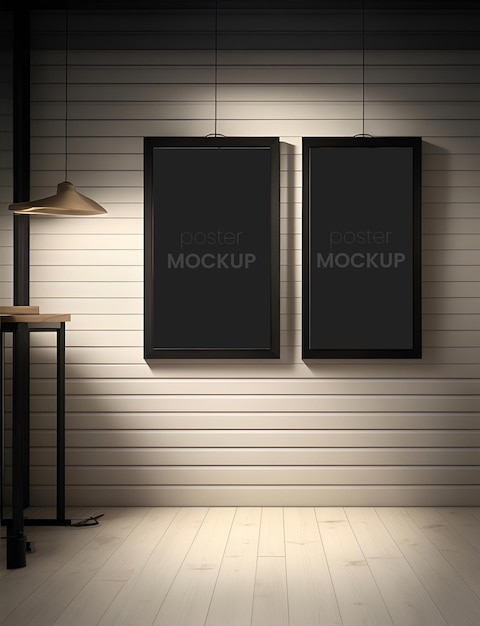 Minimalist theme with mockup frames