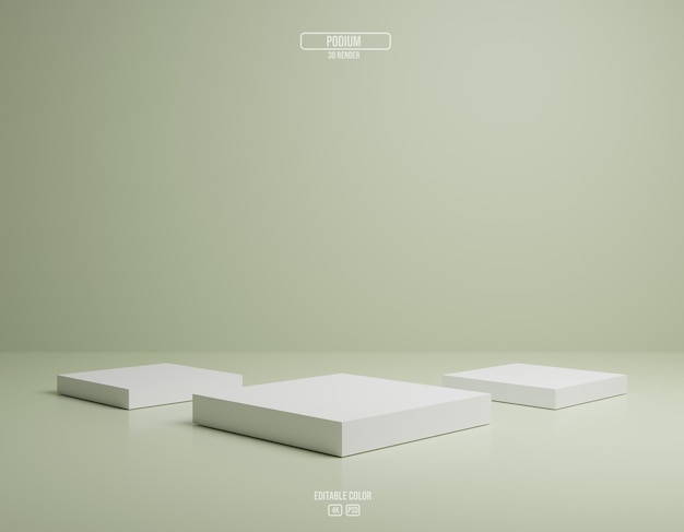 Minimalist White Pedestal 3d Podium With Shadow Product Shoot