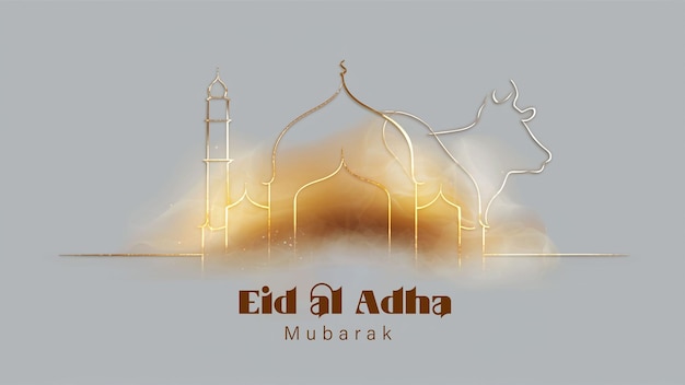 Minimalistic beautiful eid al adha background