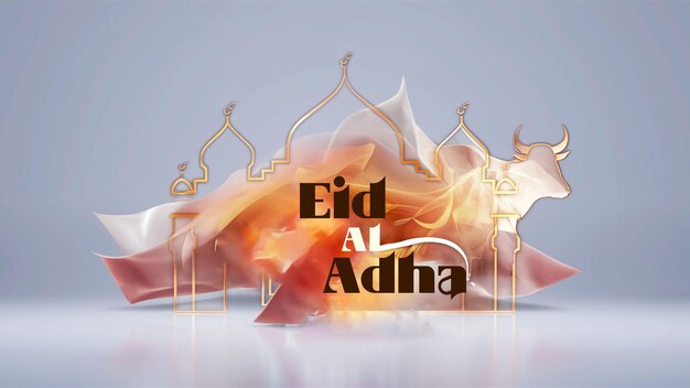 PSD minimalistic beautiful eid al adha background