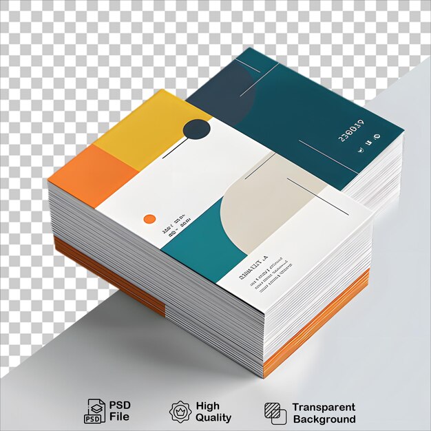 PSD minimalistic business card template on transparent background