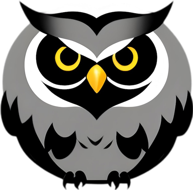 Minimalistic dark owl logo