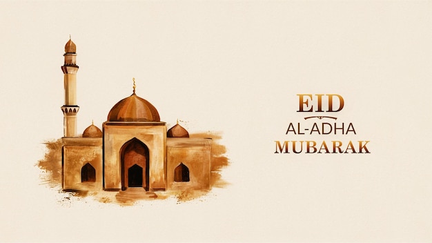 Minimalistic eid al adha background design