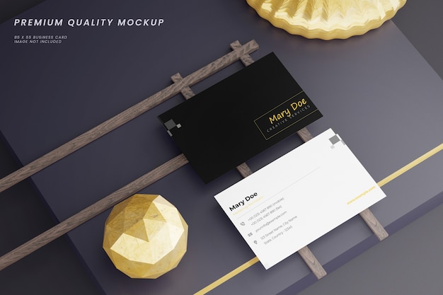 Minimalistic and elegant composition of business card mockup