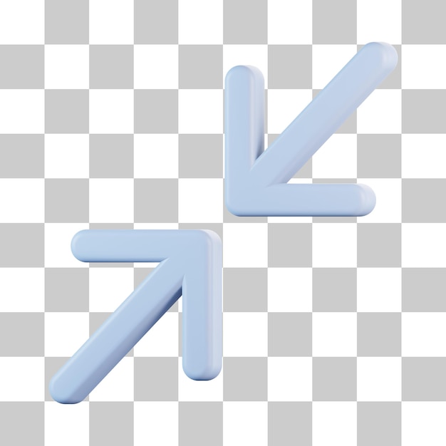 Minimize Arrows 3D Icon