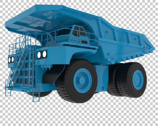 Mining truck isolated on transparent background 3d rendering illustration