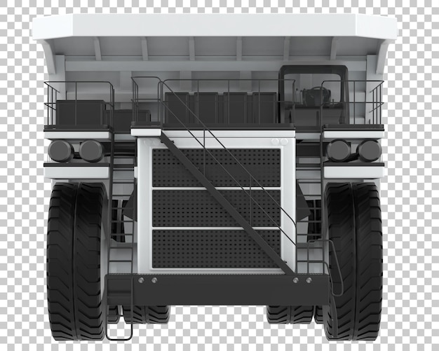 Mining truck on transparent background 3d rendering illustration