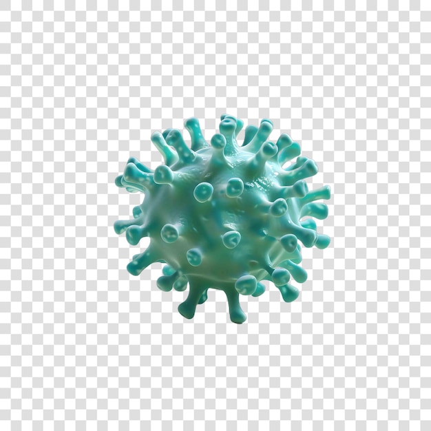 Mint 3d virus realisticon transparent background