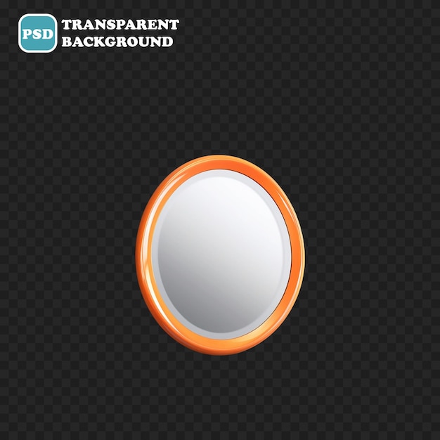 mirror icon isolated 3d render illustration