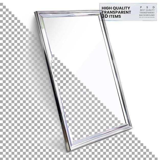 Mirror Rectangular Reflective PNG on Transparent Background