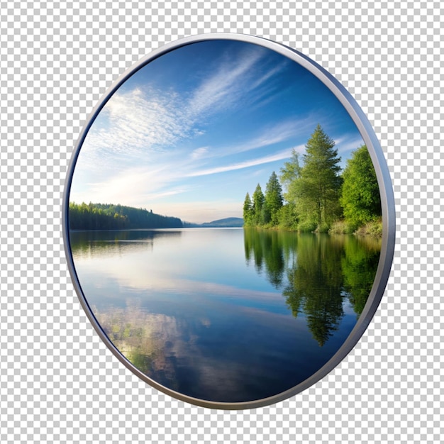 PSD mirror on water transplant background