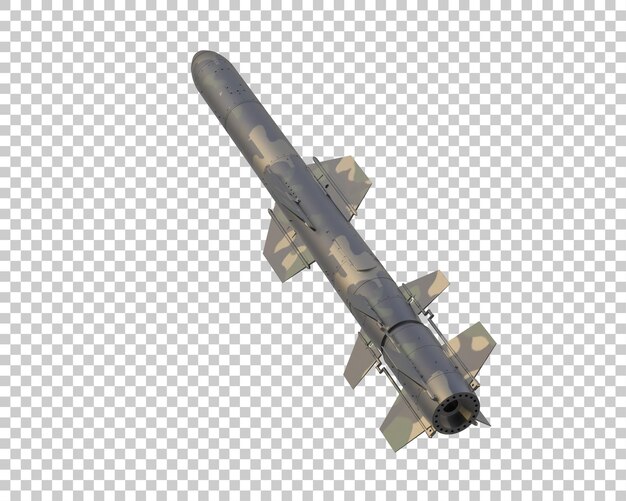 PSD missile isolated on background 3d rendering illustration