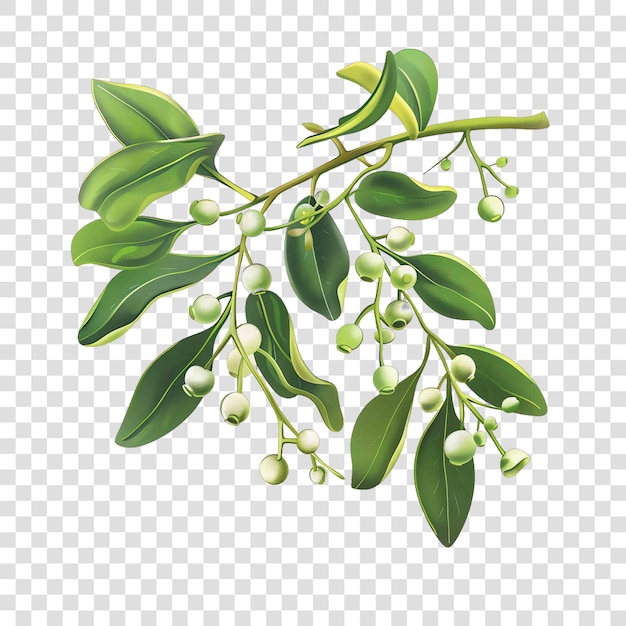 mistletoe transparent background realistic elementon transparent background