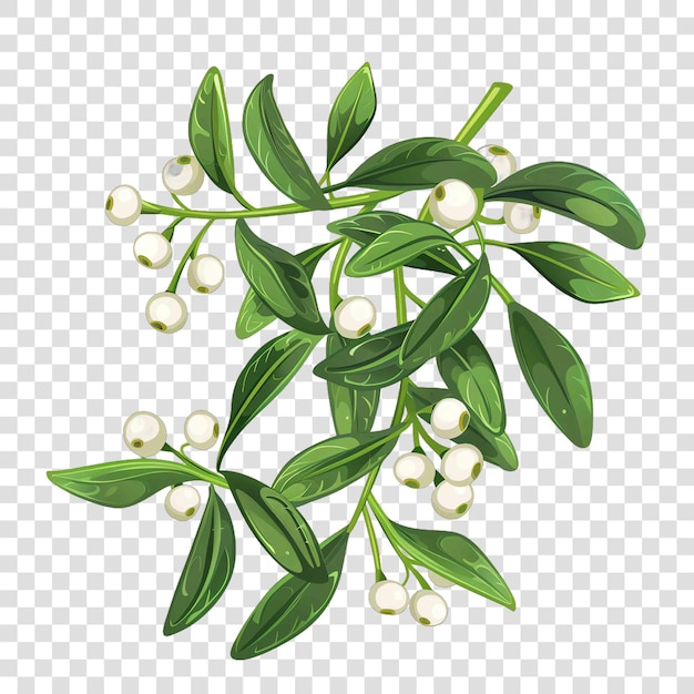 mistletoe transparent background vector elementon transparent background