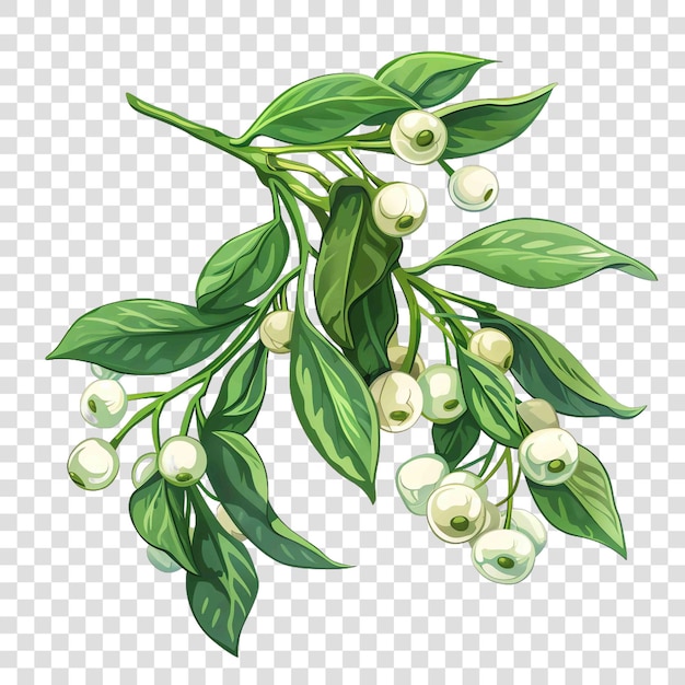 mistletoe transparent background watercolor cliparton transparent background