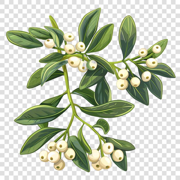 mistletoe transparent background watercolor cliparton transparent background