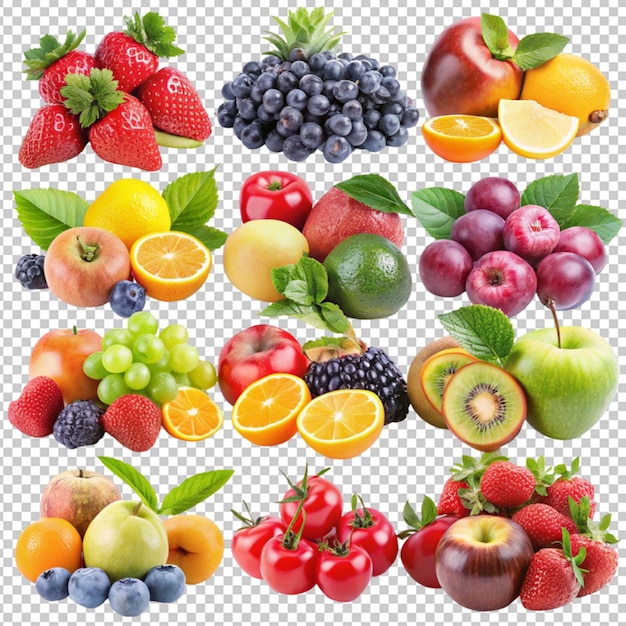 mix fruits isolated