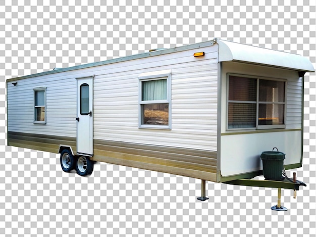 Mobile home house isolated on transparent background