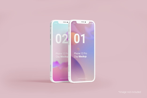 Mobile phone design clay mockup