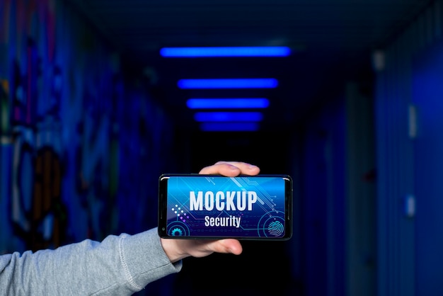 Mobile phone digital security mock-up