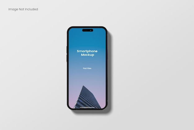 Mobile phone mockup top view