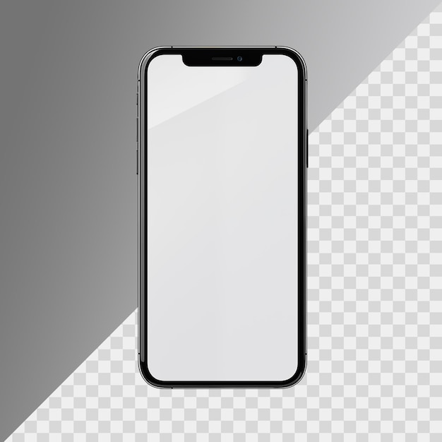 Mobile template isolated on transparent background