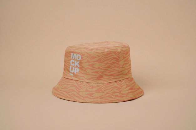 Mock-up design for bucket hat headwear