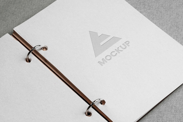 Mock-up logo design on stationery accessories