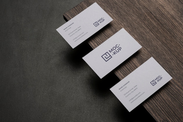 Mock-up stationery on wood assortment