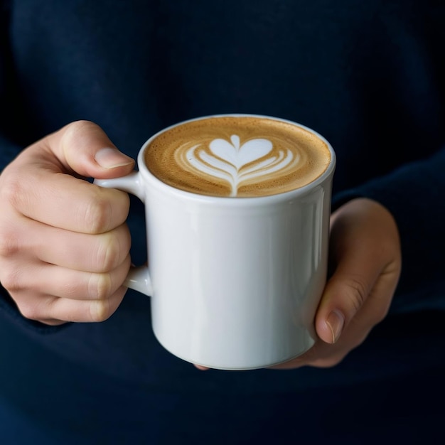 Mockup of 11oz white ceramic mug with copy space for your design