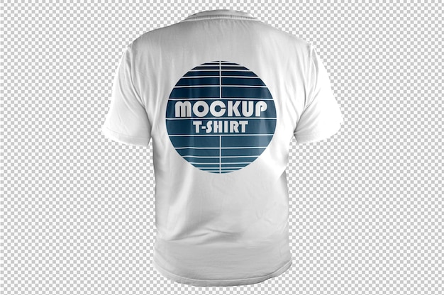 Mockup of Back Side of a White TShirt