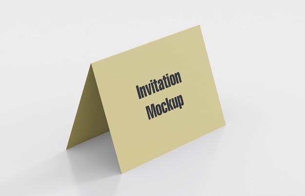 Mockup of bifold invitation card