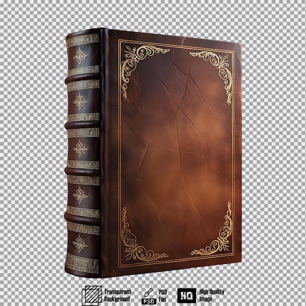 PSD mockup of a blank book cover