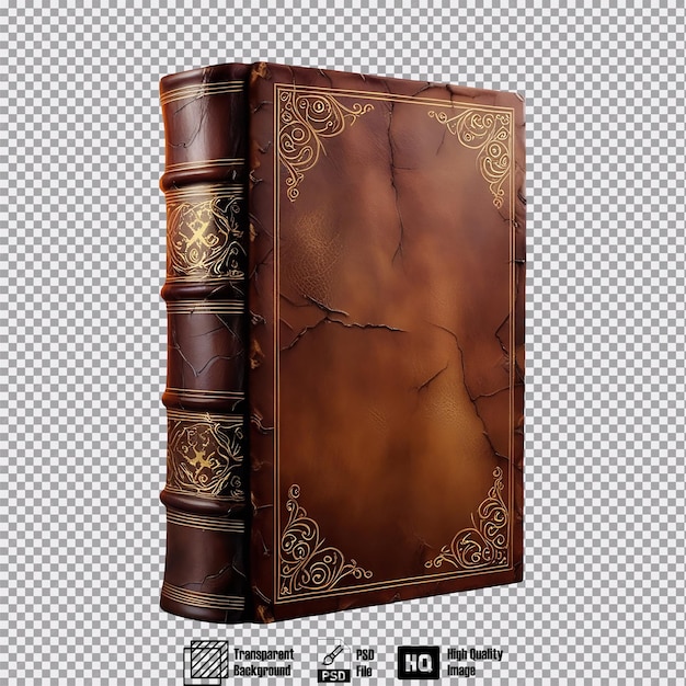 PSD mockup of a blank book cover