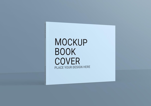 Mockup book cover with grey background