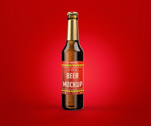 Mockup of bottle of beer