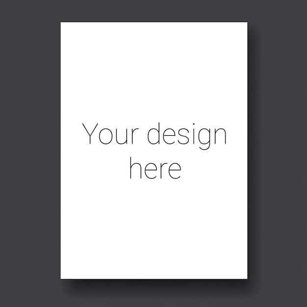 Mockup of business card brochure banner or poster on black background