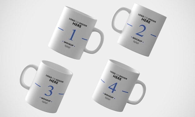 Mockup for ceramic coffee mug