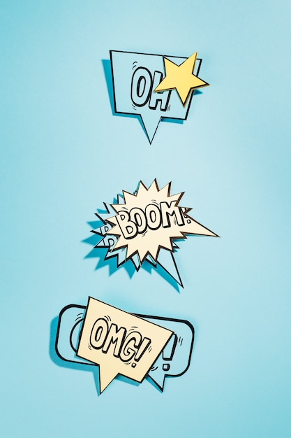 Mockup collection of speech bubbles