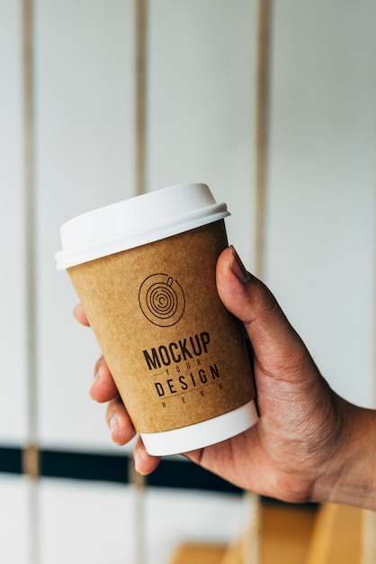 PSD mockup of a disposable coffee cup