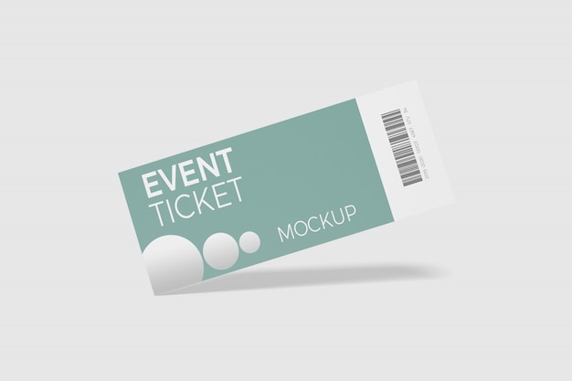 PSD mockup of an event ticket isolated