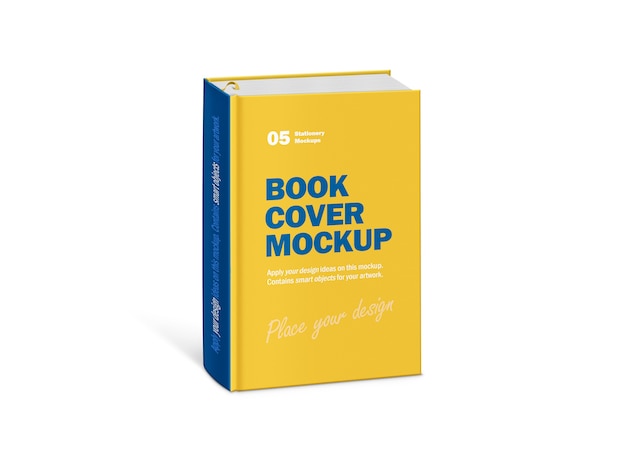 Mockup of Hardcover Thick Vertical Book