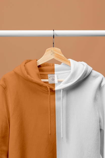 Mockup hoodie close up