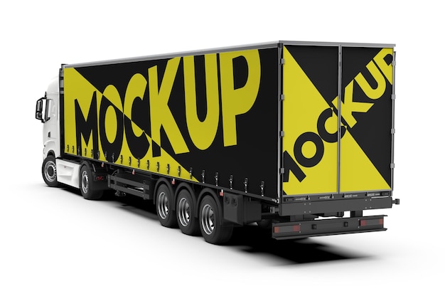 Mockup of an isolated truck