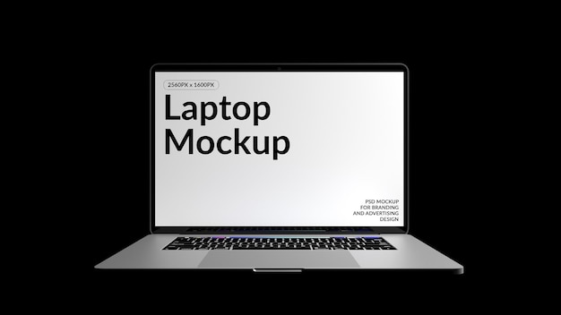 Mockup laptop visual front